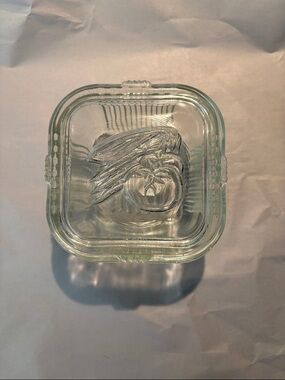 Federal Glass Refrigerator Clear Glass Vegetable Decorative Covered Dish